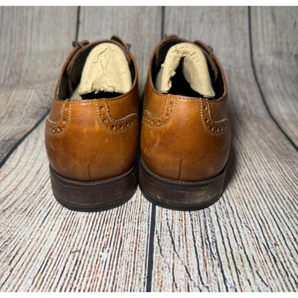 Cole Haan Benton Wingtip‎ Oxfords Il British Tan Leather C24116 Mens Size 10 M